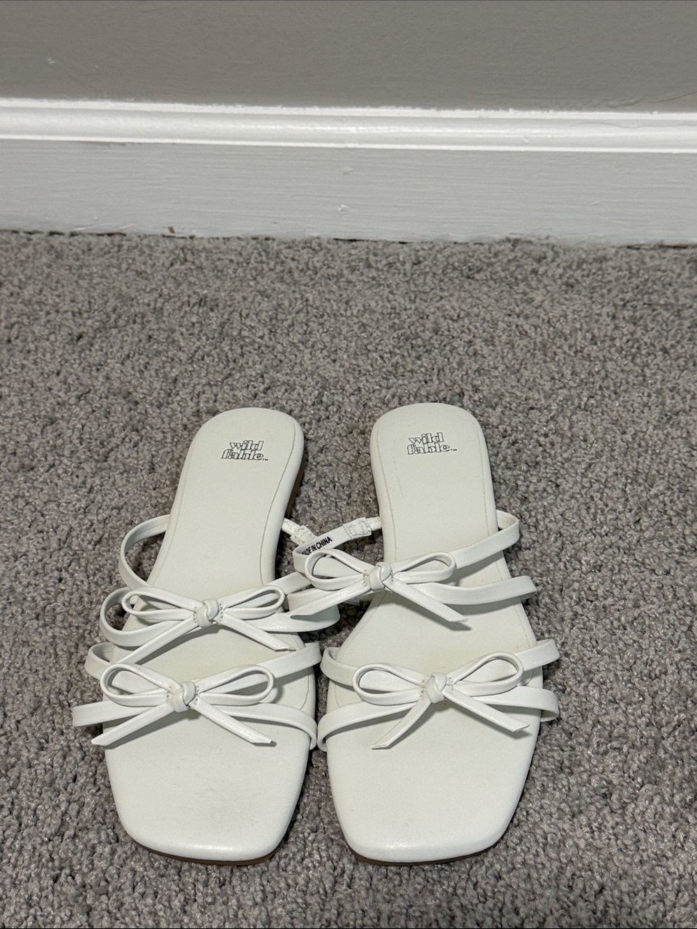 Target White Bow Sandals